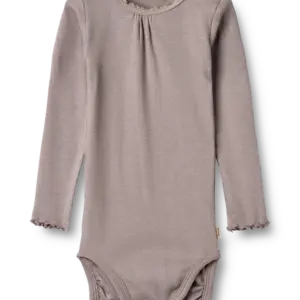 Lotta Rib Body Langærmet - Dusty purple - 6 MDR.