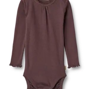 Lotta Rib Body Langærmet - Fudge - 18 MDR.