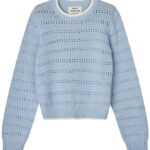 Mads Nørgaard Bluse - Strik - Inga - Cashmere Blue/Vanilla Ice