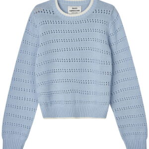 Mads Nørgaard Bluse - Strik - Inga - Cashmere Blue/Vanilla Ice