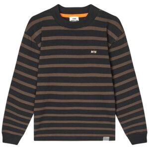 Mads Nørgaard Bluse - Stripe Carlito - Sort/Demitasse