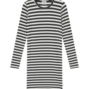 Mads Nørgaard Kjole - Rib - Stripe Dubina - Sort/Vanilla Ice