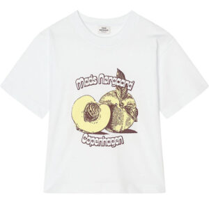Mads Nørgaard T-shirt - Dry Single Tristi - Snow White m. Print