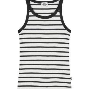 Mads Nørgaard Tanktop - Rib - Carinila - Vanilla Ice/Sort