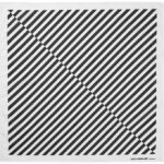 Mads Nørgaard Tørklæde - 55x55 cm - Sort/Hvid Stribet