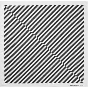 Mads Nørgaard Tørklæde - 55x55 cm - Sort/Hvid Stribet
