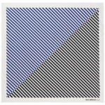 Mads Nørgaard Tørklæde - 55x55cm - Bluing/Jet Black Stribet