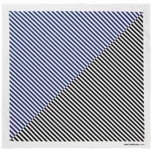 Mads Nørgaard Tørklæde - 55x55cm - Bluing/Jet Black Stribet