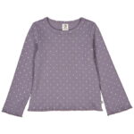 Müsli Bluse - Rib - Dot - Lilac Fog/Oak