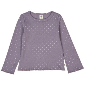 Müsli Bluse - Rib - Dot - Lilac Fog/Oak