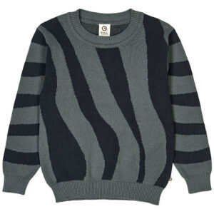 Müsli Bluse - Strik - Jacquard - Stormy Blue