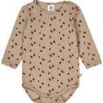 Müsli Body l/æ - Rib - Acorn - Beige/Root/Deep Green