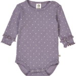 Müsli Body l/æ - Rib - Dot - Lilac Fog/Oat