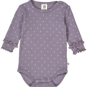 Müsli Body l/æ - Rib - Dot - Lilac Fog/Oat