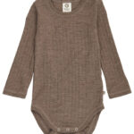 Müsli Body l/æ - Rib - Uld - Walnut Melange