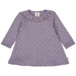 Müsli Kjole - Rib - Dot - Lilac Fog/Oak