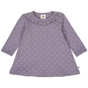 Müsli Kjole - Rib - Dot - Lilac Fog/Oak