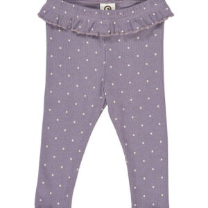 Müsli Leggings - Rib - Dot - Lilac Fog/Oak