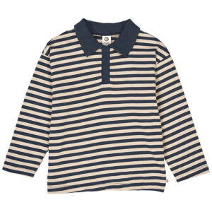 Müsli Polobluse - Stripe Polo - Oak/Night Blue