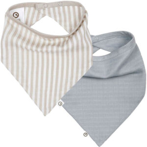 Müsli Savlesmække - Stripe Muslin - 2-pak - Balsam cream/Cashme