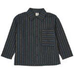 Müsli Skjorte - Stripe - Night Blue/Moss/Stormy Blue