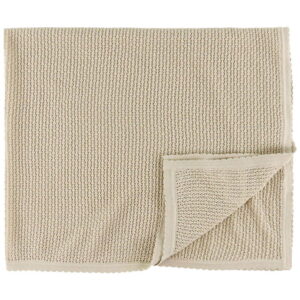 Müsli Tæppe - Strik - 90x90 cm - Oat