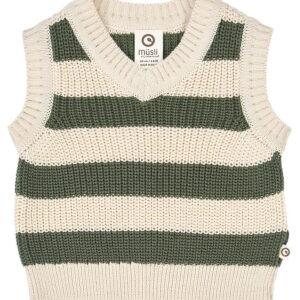 Müsli Vest - Strik - Stripe - Oak