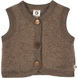 Müsli Vest - Uld - Walnut Melange