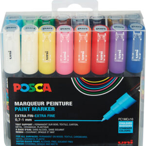 Posca Tuscher - PC-1M - 16 stk. - Multifarvet