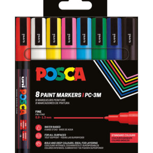 Posca Tuscher - PC-3M - 8 stk. - Multifarvet