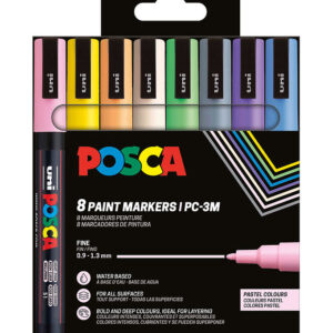 Posca Tuscher - PC-3M - 8 stk. - Pastelfarver