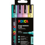 Posca Tuscher - PC-5M - 4 stk. - Afdæmpede farver