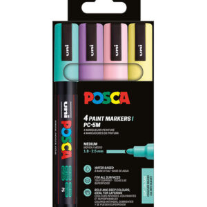 Posca Tuscher - PC-5M - 4 stk. - Afdæmpede farver