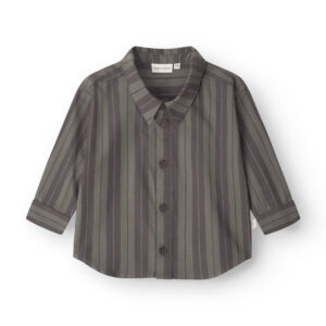 That&apos;s Mine - Harald shirt - Olive stripe - 80cm - 12M
