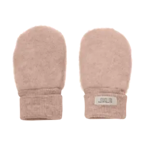 Uld Fleece Vanter - Mahogany rose - 62/68