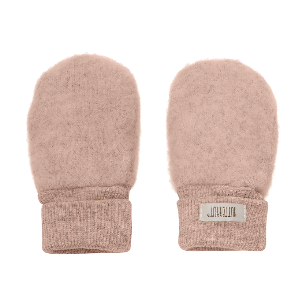 Uld Fleece Vanter - Mahogany rose - 74/80