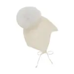Uld Strik Alpaca Hue Pompom - Off-white - 62/68