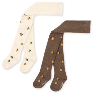 2-pak Jaquard strømpebukser (92-98 cm)