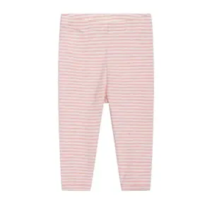 Baby Stribet Leggings - CORAL/OW - 92 / 24 MDR.