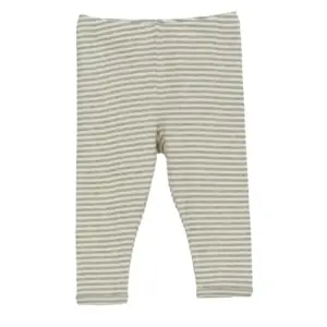 Baby Stribet Leggings - SAGE/ECRU - 62 / 3 MDR.