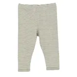 Baby Stribet Leggings - SAGE/ECRU - 74 / 9 MDR.