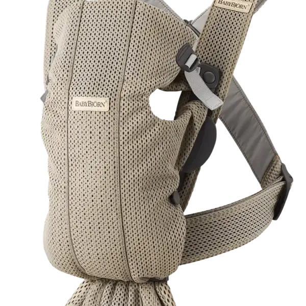 Bæresele Mini - 3D-mesh, Grå beige