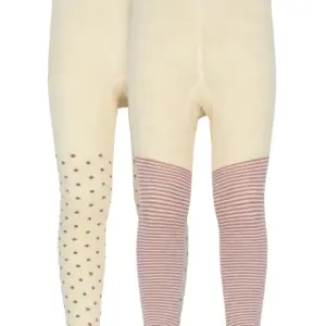 Bamboo Strømpebukser 2 pak - PALE PINK - 3-4 ÅR