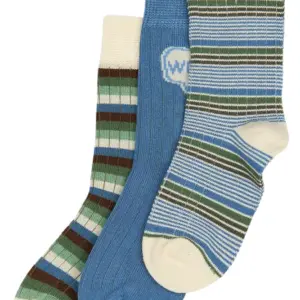 Bamboo strømper 3 pak - BLUE MIX - 19/22