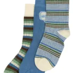 Bamboo strømper 3 pak - BLUE MIX - 31/34