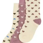 Bamboo strømper 3 pak - HEART MIX - 27/30