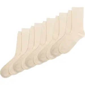 Bamboo strømper 5 pak - OFF WHITE - 19/22