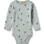 Berti Body Langærmet - Soft rain penguins - 12 MDR.