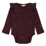 Body Langærmet - Dark Grape/White - 86