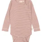 Dante Uld Body Langærmet - Nostalgic Rose/Dark Off White - 80